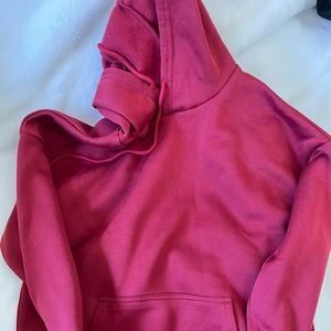 Drawstring Hoodie Red